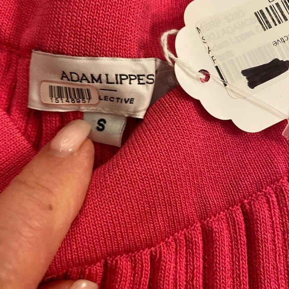 Adam lippes womens pink knit flare stretchy comfortable pants size small - Picture 3 of 15